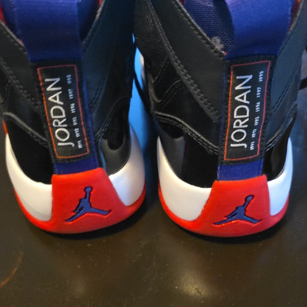 Jordan Sneakers in Black, Red, and White